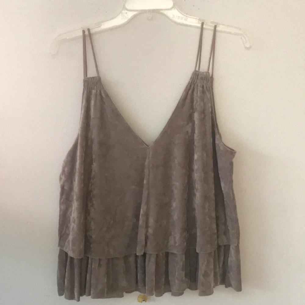 Velvet tan blouse